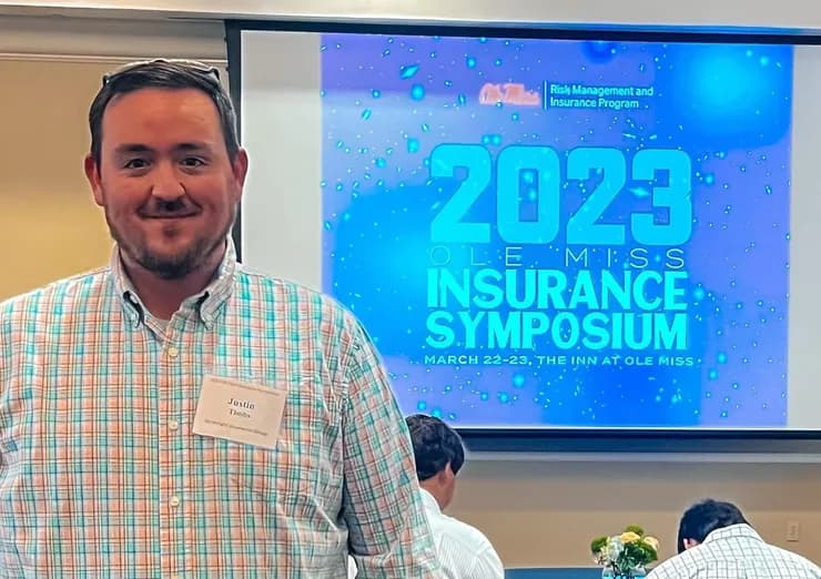 Justin Timbs at the 2023 Ole Miss Insurance Symposium